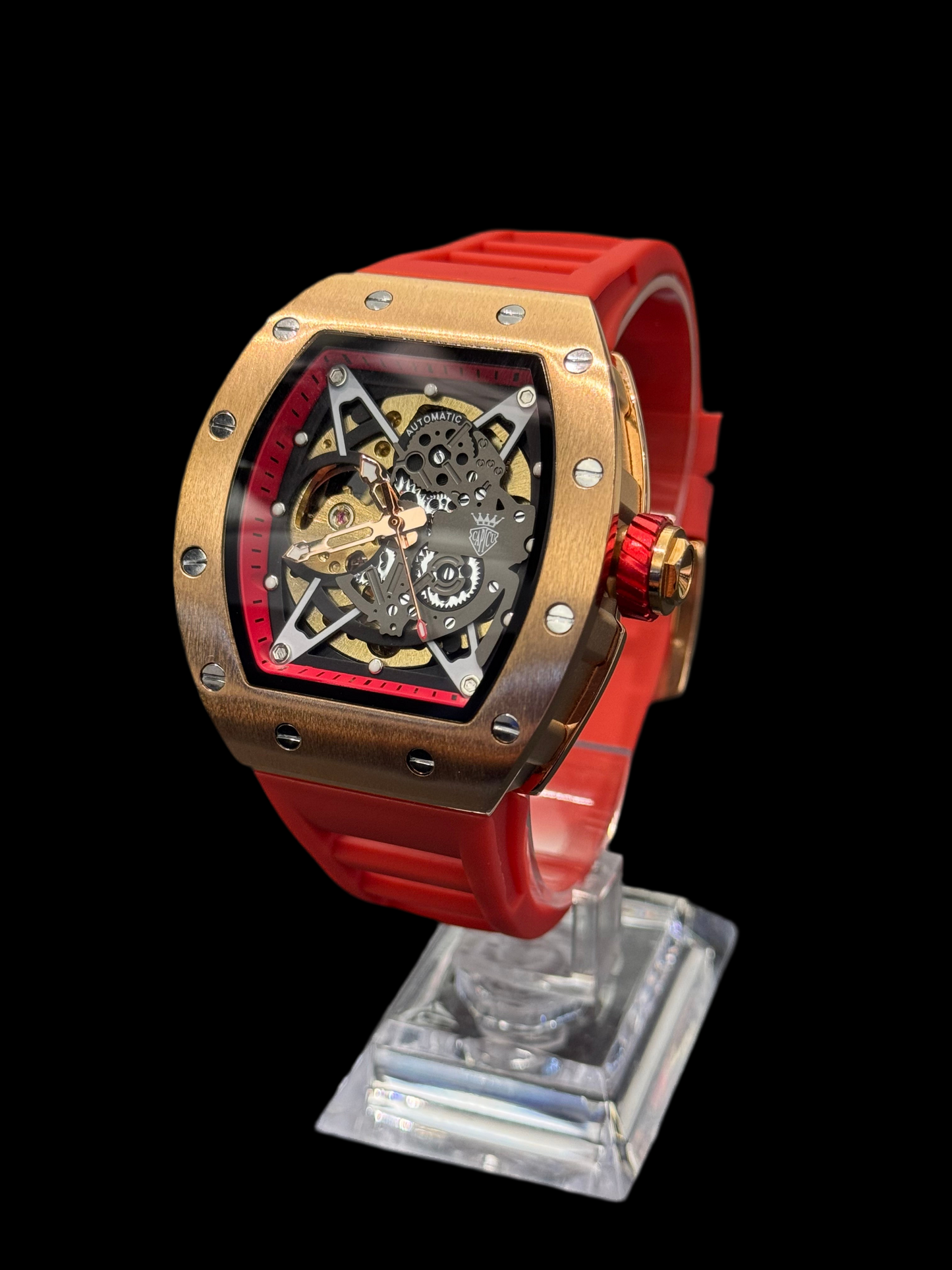 CAPICU WATCH ROSE GOLD RED