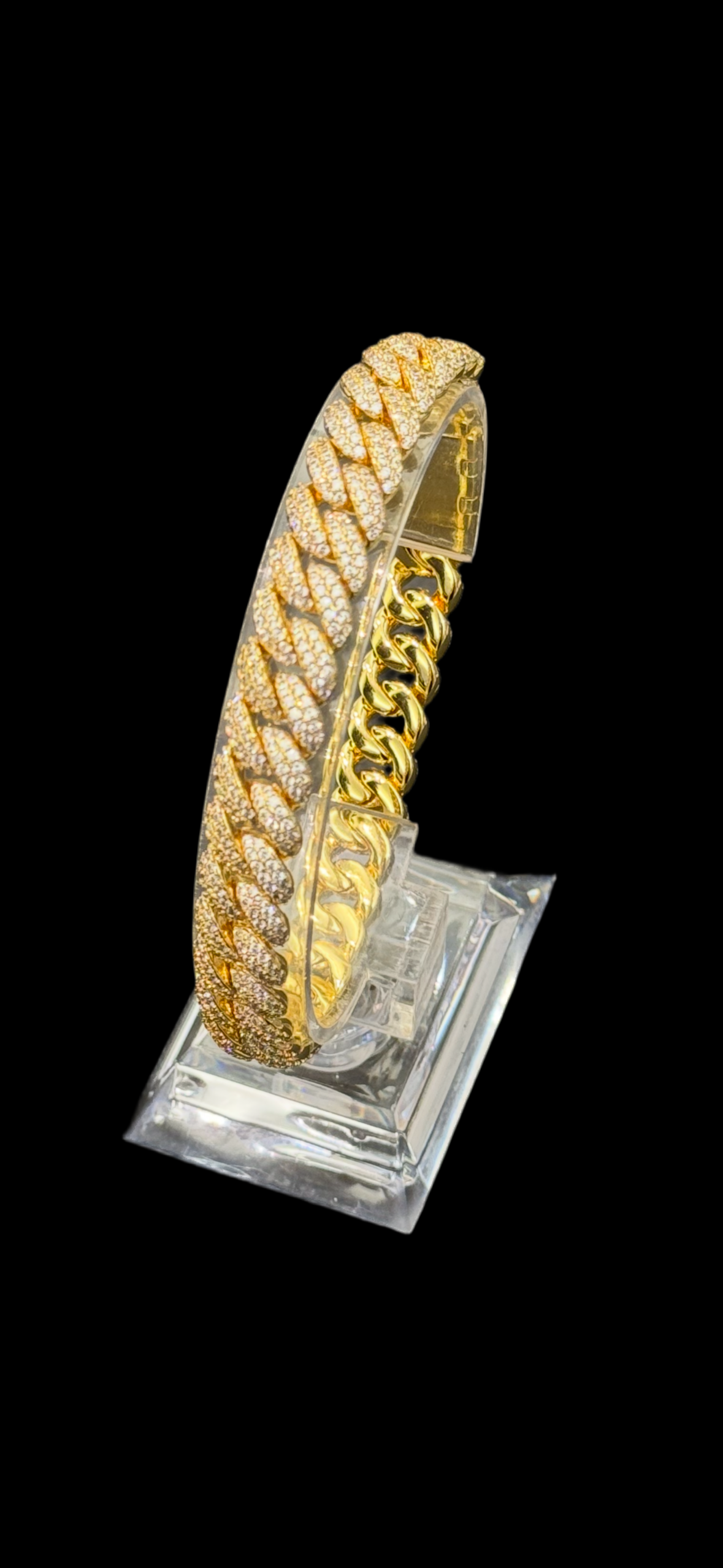 BRACELET GOLD PLATED CUBAN 8’’
